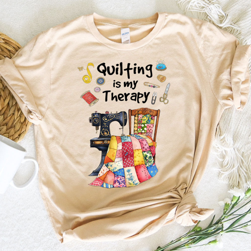 Sewing Lover Graphic Tee Quilting Is My Therapy