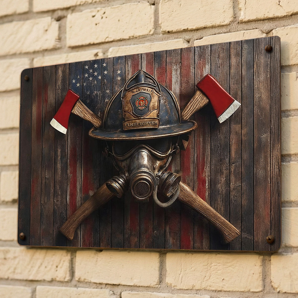 Firefighter 2D Metal Sign The Firefighter’s Emblem