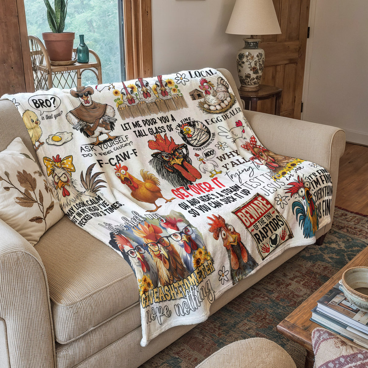 Chicken Fleece Blanket Funny Chicken Quotes