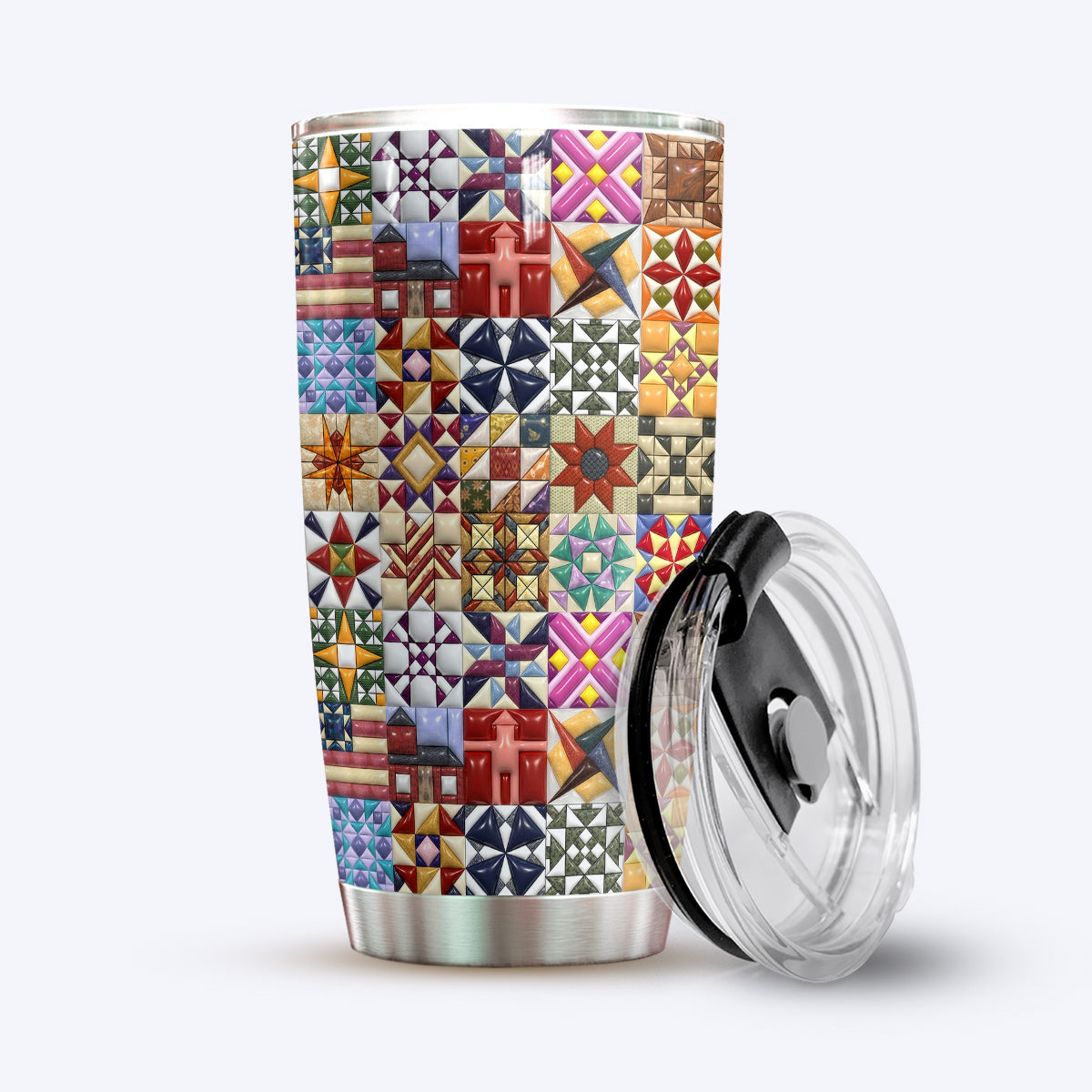Sewing Lover 20 oz Tumbler Quilt Blocks