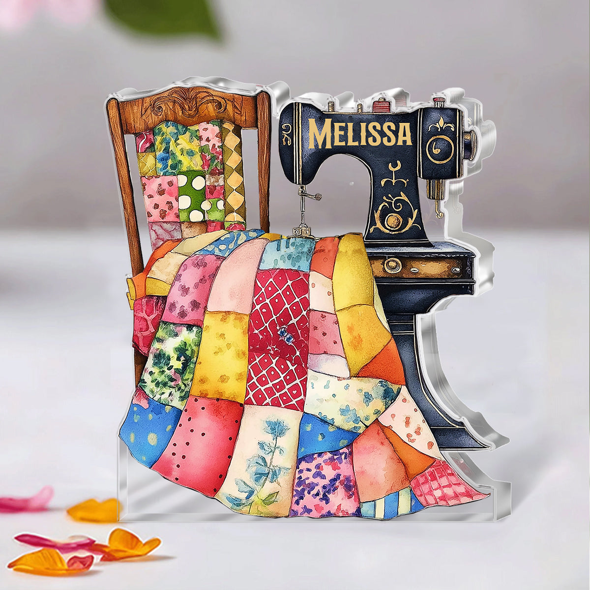 Sewing Lover Personalized Custom Shaped Acrylic Plaque Sewing Machine