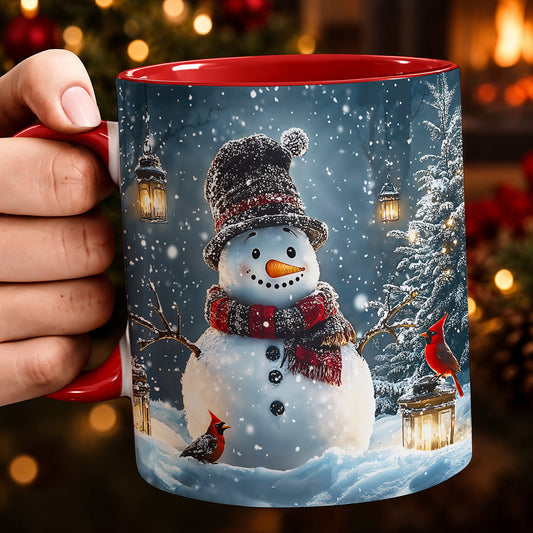 Winter Ceramic Accent Mug Snowman's Magical Winter Wonderland