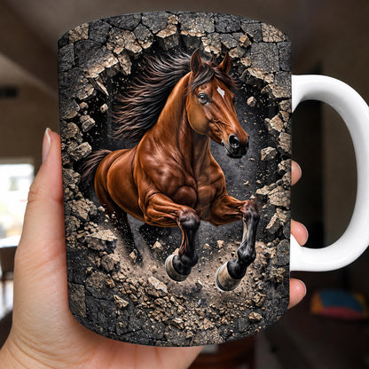 Horse Ceramic Mug Breakthrough Stallion