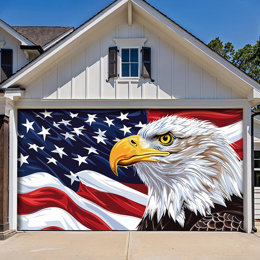 Patriotic Garage Door Banner - Eagle of Freedom The Spirit of America