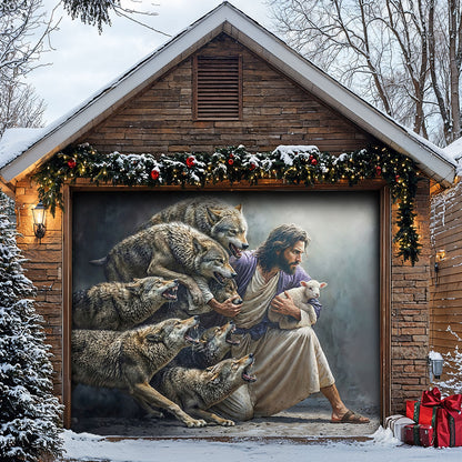 God Garage Door Banner Decoration -  The Shepherd Defender