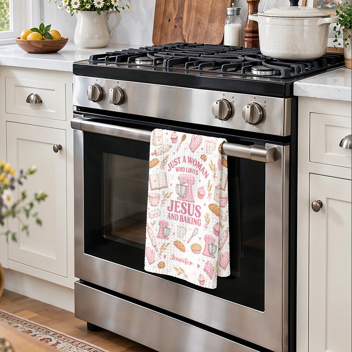 Faith & Flour Personalized Kitchen Towel