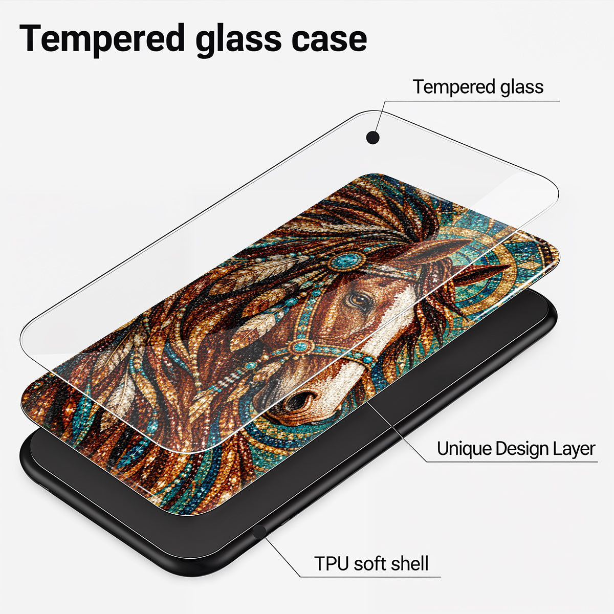 Turquoise Majesty Horse Phone Case