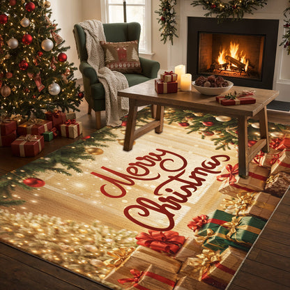 Christmas Area Rug Merry Christmas Magic