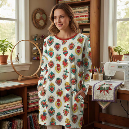 God Long Sleeve Tunic Sacred Hearts