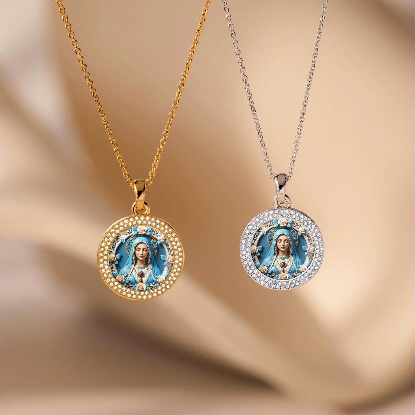 Blessed Virgin Mary Pendant Necklace