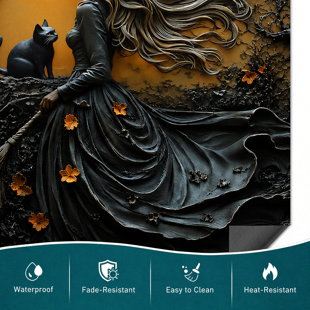 Witch Magnetic Dishwasher Cover Witch Beneath the Autumn Moon