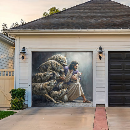 God Garage Door Banner Decoration -  The Shepherd Defender