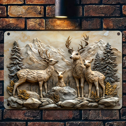 Deer 2D Metal Sign Mountain Guardians