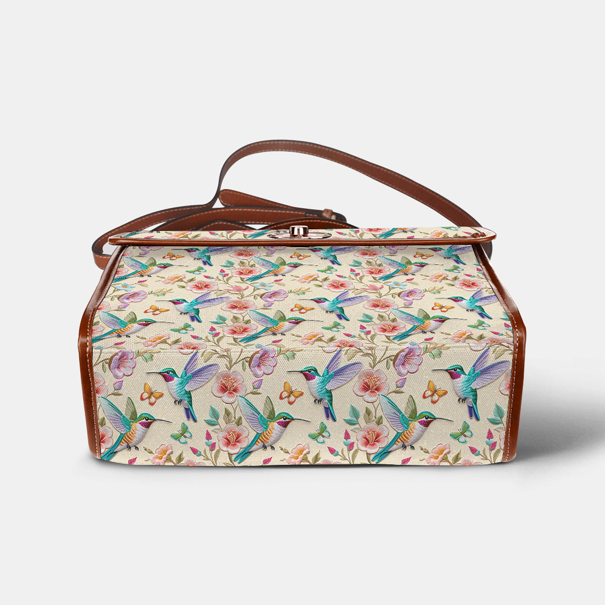 Hummingbird Satchel Handbag Humming Blossoms