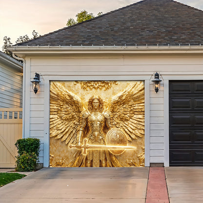God Garage Door Banner Decoration - Archangel Michael Protect This Home