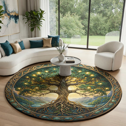 Tree Of Life Round Rug Roots of Eternity