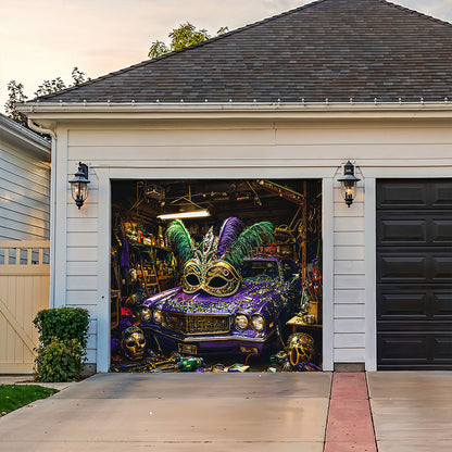 Mardi Gras Garage Door Banner Decoration - Mardi Gras Garage
