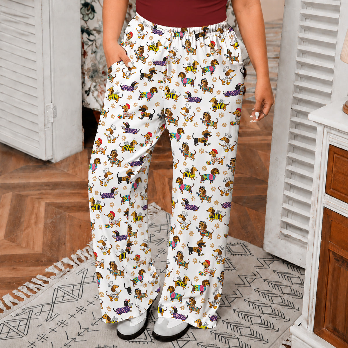 Dachshund Lounge Pants Dashing Dachshund Dreams