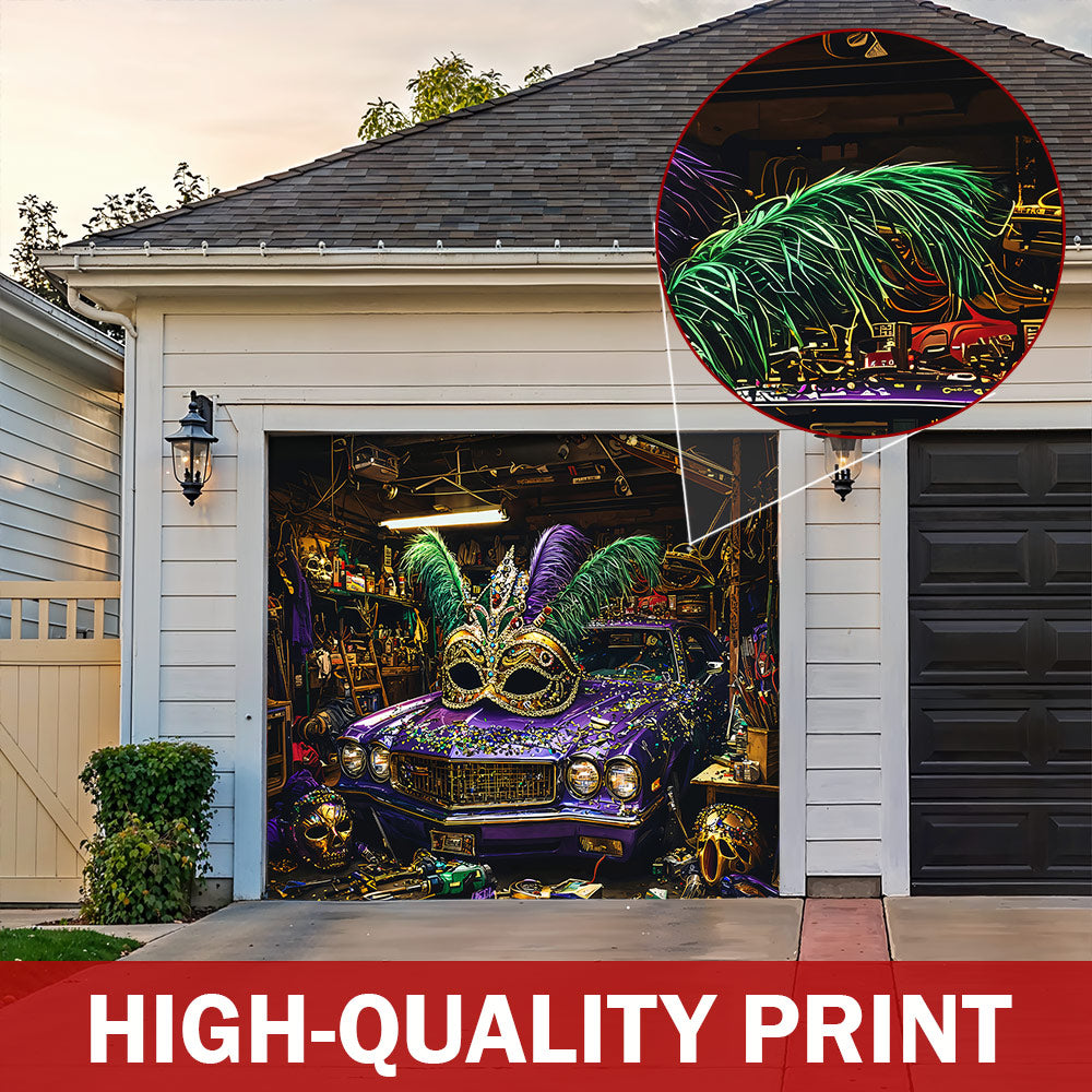 Mardi Gras Garage Door Banner Decoration - Mardi Gras Garage