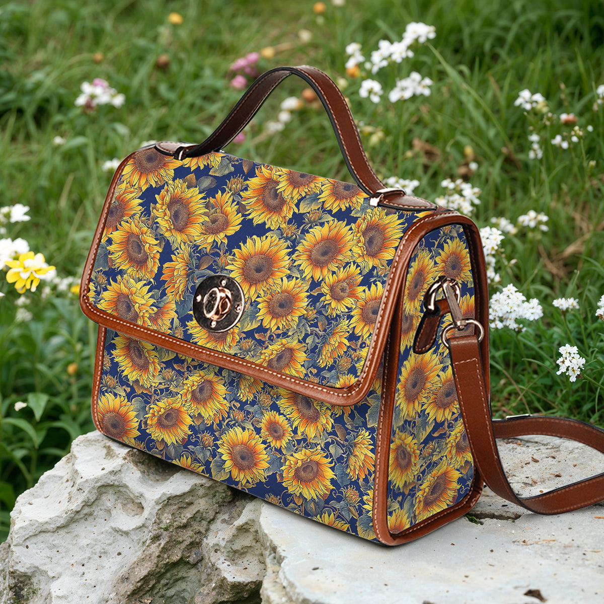 Sunflower Satchel Handbag Gorgeous Sunflowers