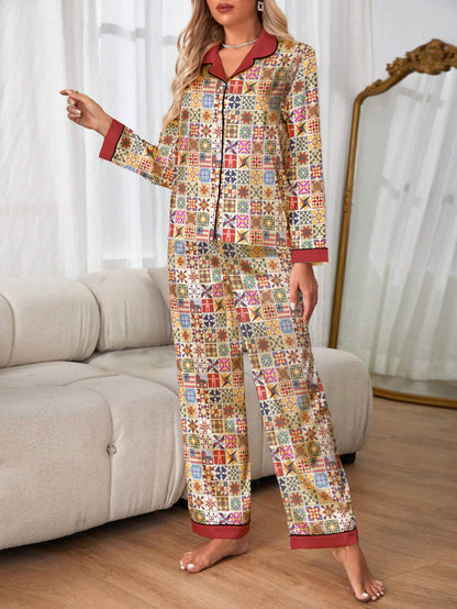 Quilting Lover Classic Pajama Set Quilt Blocks