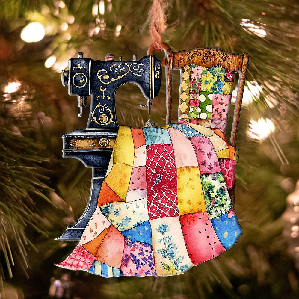 Quilting 2D Acrylic Ornament Sew Merry