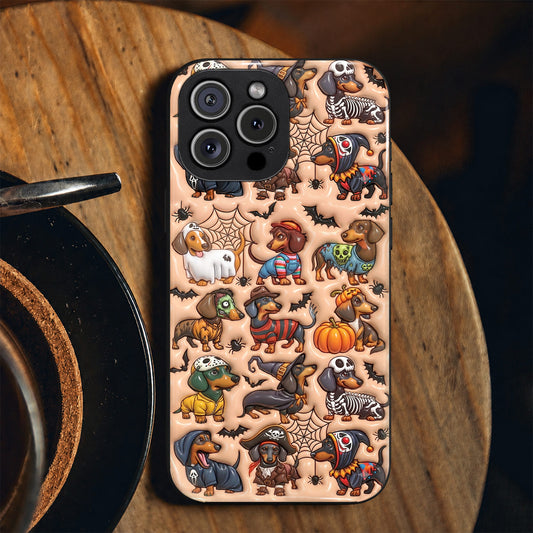 Spooky Sausage Squad Halloween Dachshund Phone Case