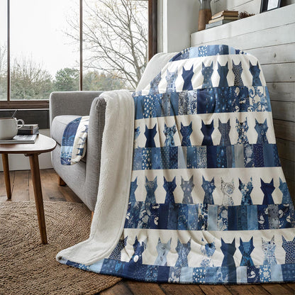 Cat Fleece Blanket Elegent Catmom