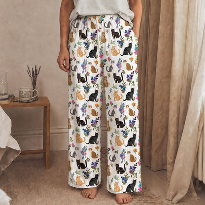 Cat Lounge Pants Garden Whiskers