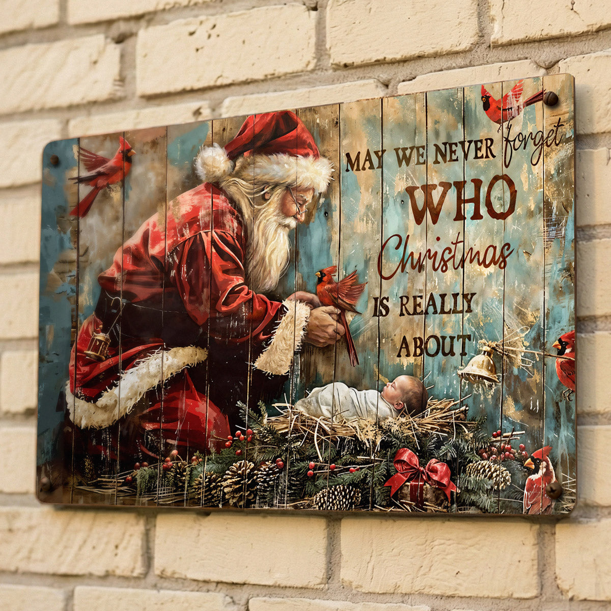 Christmas 2D Metal Sign Who Christmas Is Really About