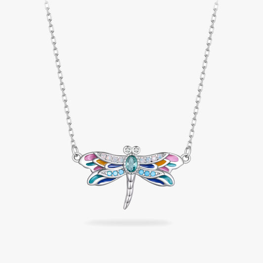 Enchanted Dragonfly Necklace – 925 Sterling Silver