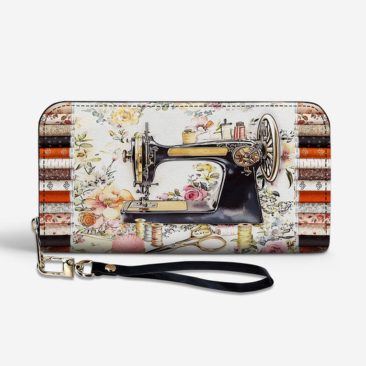 Sewing Lover Leather Wallet Vintage Bloom