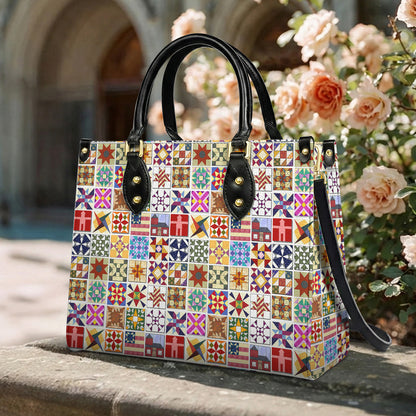 Sewing Lover Leather Handbag Quilt Blocks