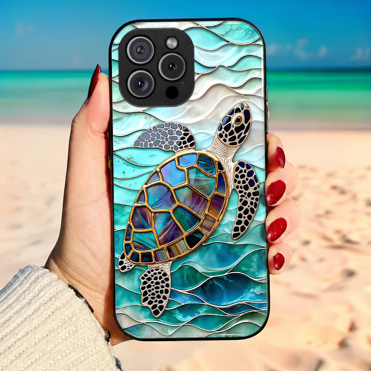 Sea Turtle Phone Case Sea Turtle In Turquoise Tides