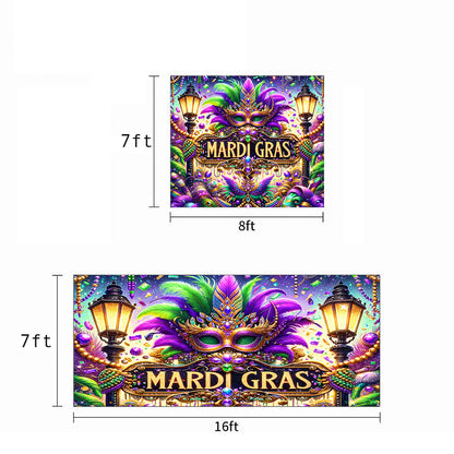 Mardi Gras Garage Door Banner Decoration - Mardi Gras Majesty