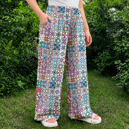 Sewing Lover Lounge Pants Traditional Quilt Blocks