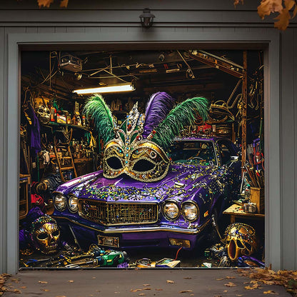 Mardi Gras Garage Door Banner Decoration - Mardi Gras Garage