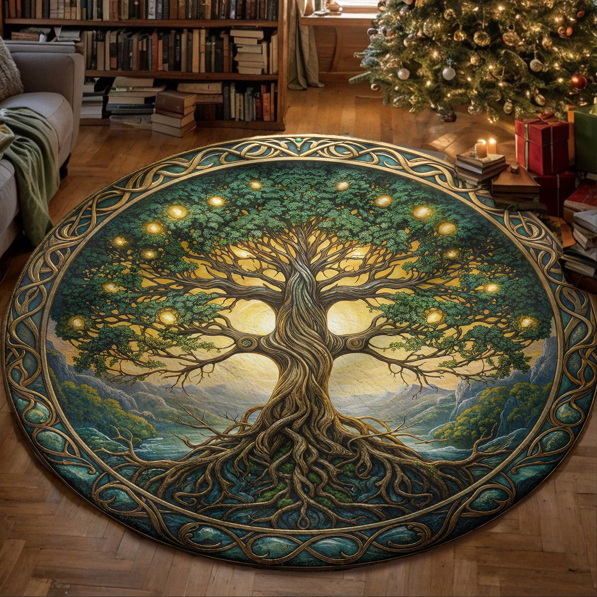 Tree Of Life Round Rug Roots of Eternity