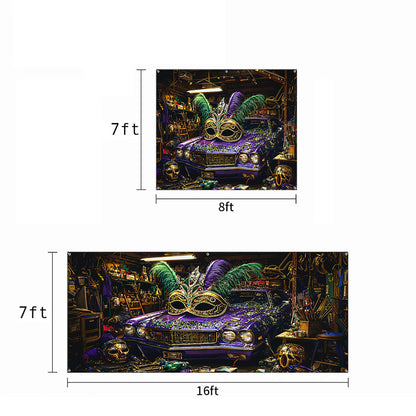 Mardi Gras Garage Door Banner Decoration - Mardi Gras Garage