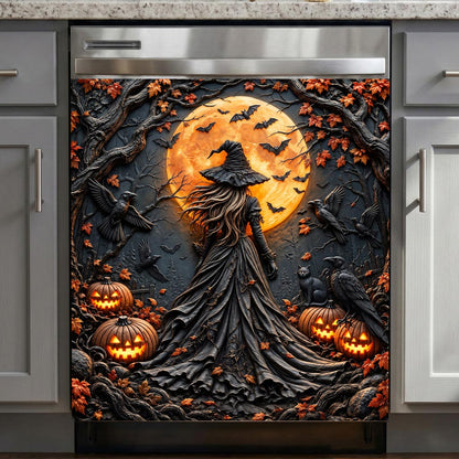 Witch Magnetic Dishwasher Cover Witching Hour Moonlit Forest