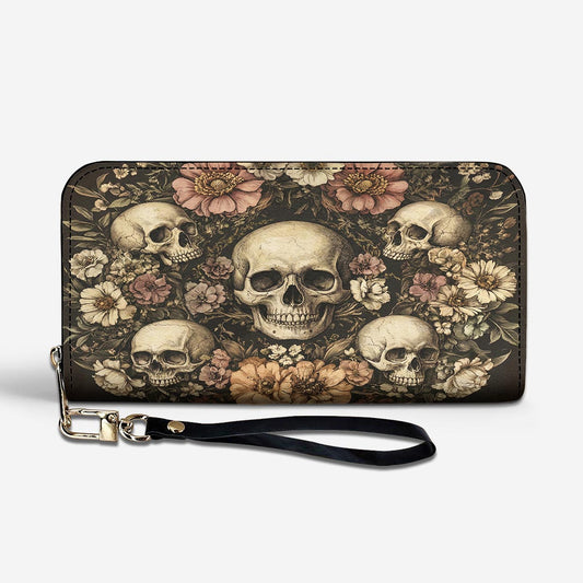 Gothic Skull Leather Wallet Garden of Skulls