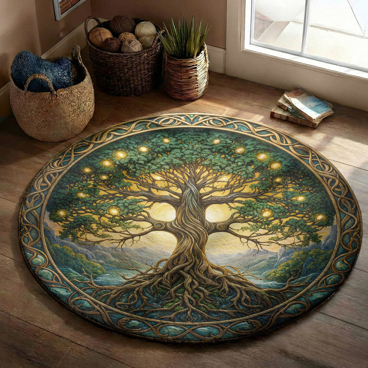 Tree Of Life Round Rug Roots of Eternity