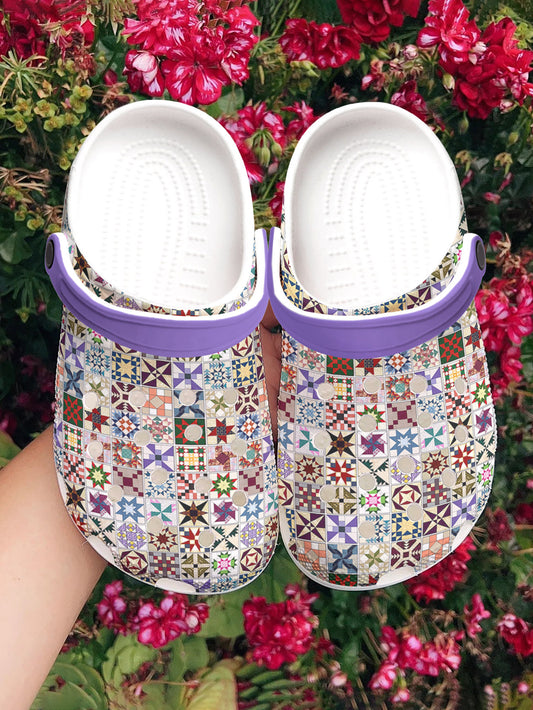 Sewing Lovers Graphic Clogs Classic American Quilt Blocks