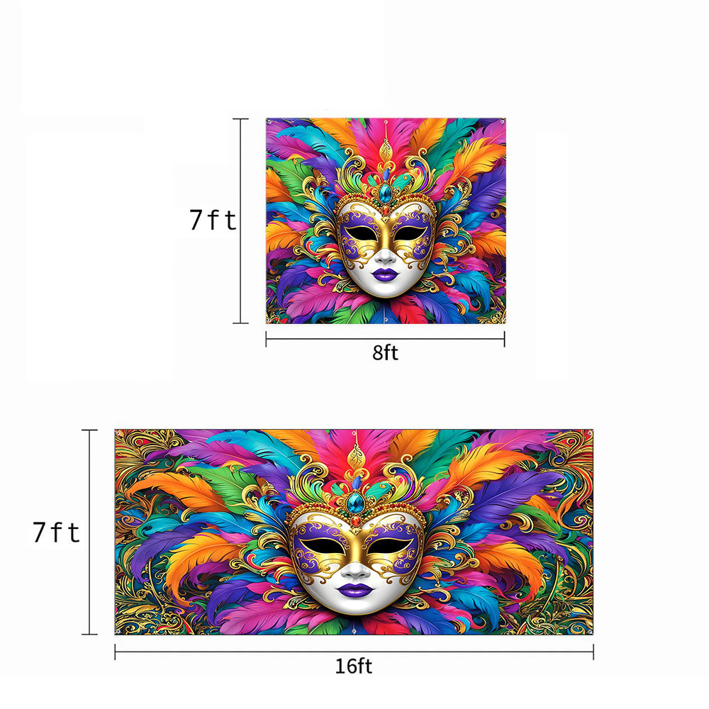 Mardi Gras Garage Door Banner Decoration - Radiant Carnival Queen