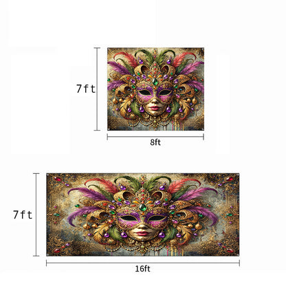Mardi Gras Garage Door Banner Decoration - Queen of Carnival Radiance