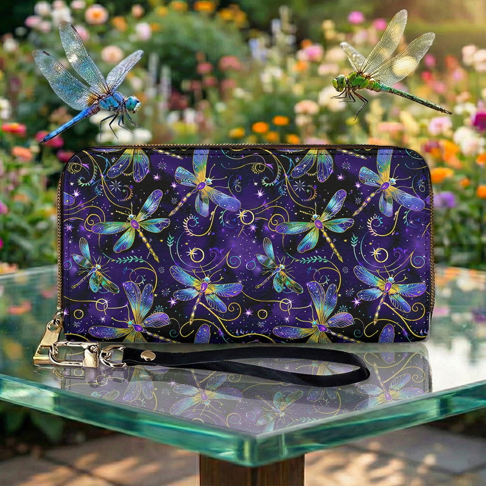 Dragonfly Leather Wallet Mystical Dragonflies