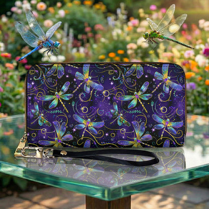Dragonfly Leather Wallet Mystical Dragonflies