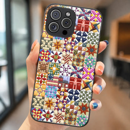 Sewing Lover Phone Case Quilt Blocks