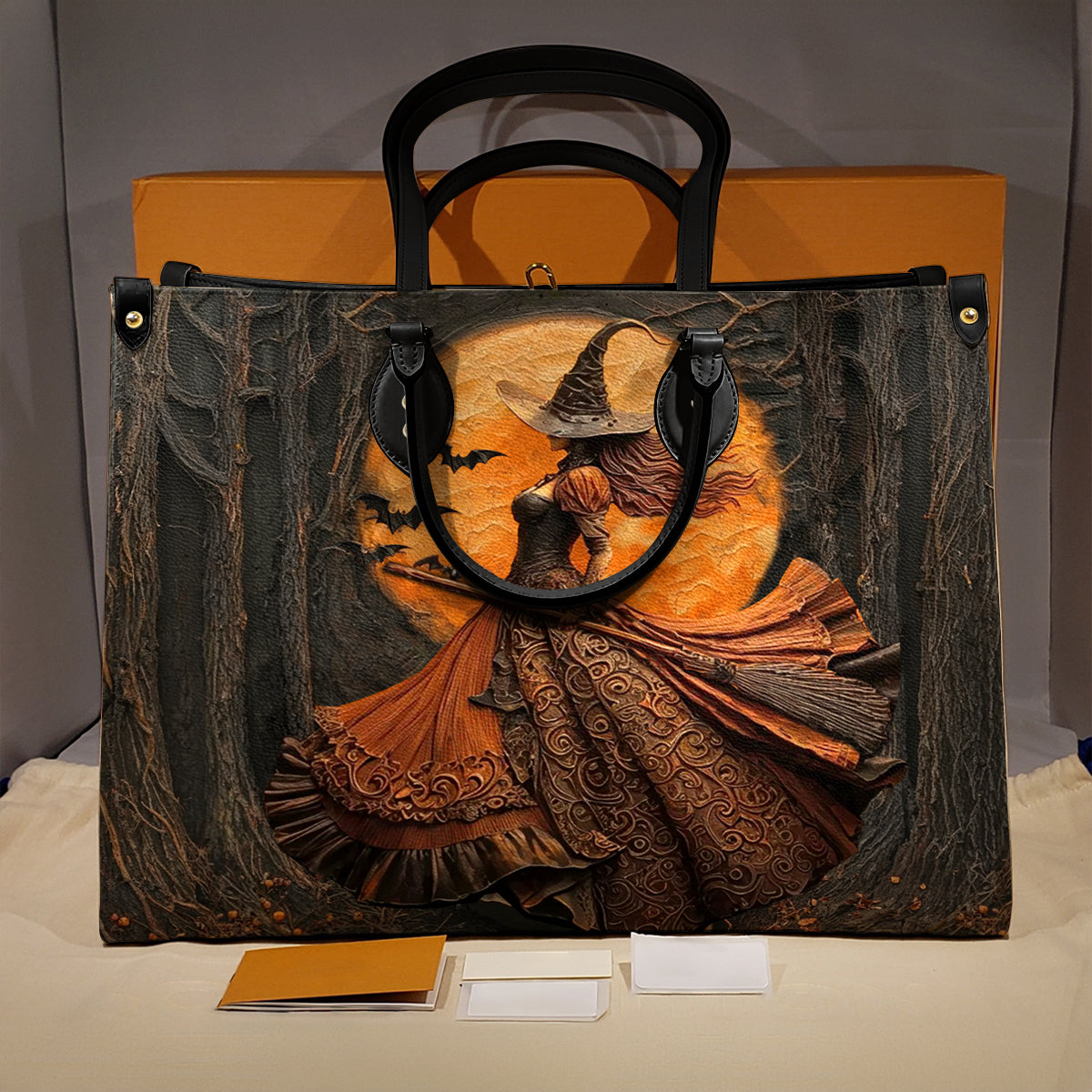 Witch Leather Handbag 2D Print Nocturne Witch