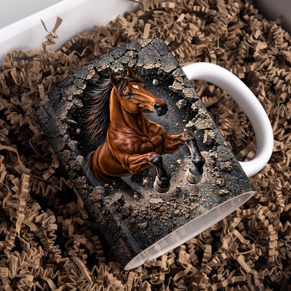 Horse Ceramic Mug Breakthrough Stallion